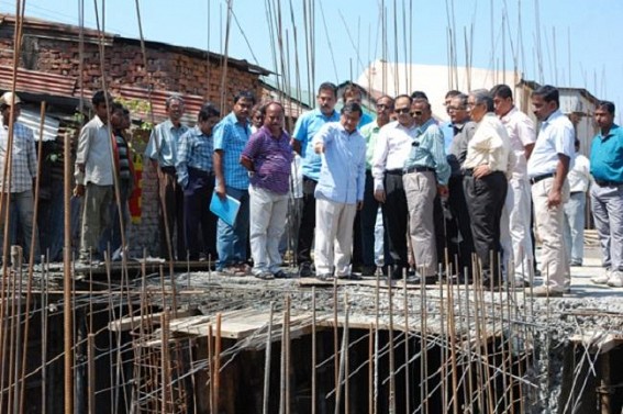 Minister Manik Dey visits ongoing construction project sites in Agartala